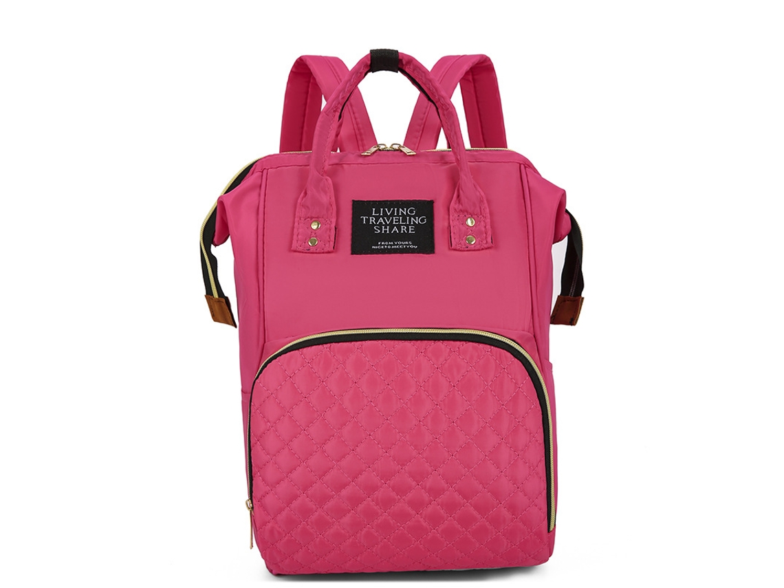 Mochila premamá CZHHMART - Práctica y elegante, gran capacidad, rosa rojizo