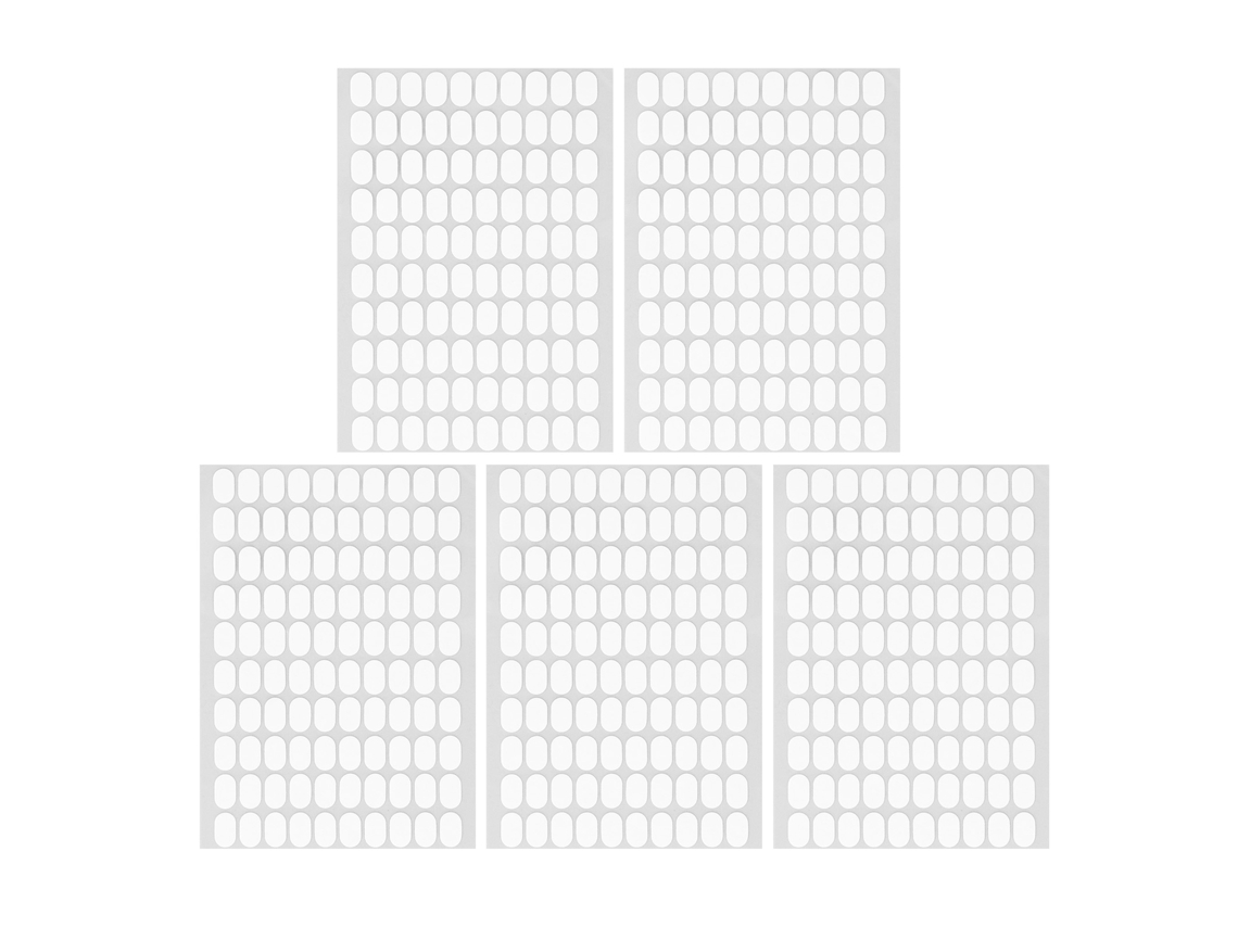 Rebe - 5 láminas de cinta adhesiva fuerte para uñas, cinta adhesiva de doble cara multiusos para salones de belleza y uso doméstico.