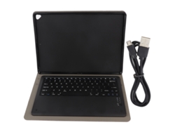 Teclado Bluetooth con funda para iPad Pro de 12,9 pulgadas (2015/2017) con soporte de cuero desmontable.