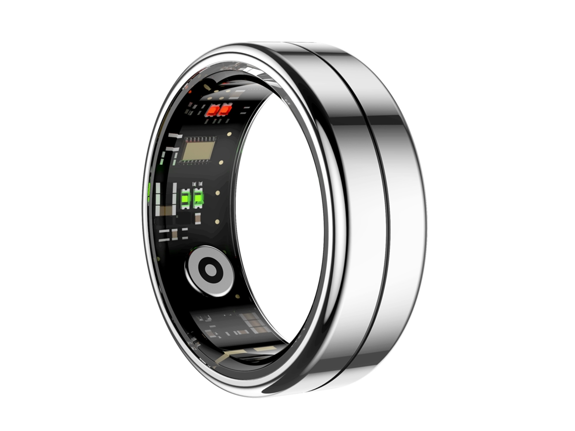 Anillo Inteligente R04 (Qring), Monitor De Salud Y Sueño, Resistente Al Agua Hasta 5 Atm, Modo Multideporte (Plateado, 7#) CHRUI