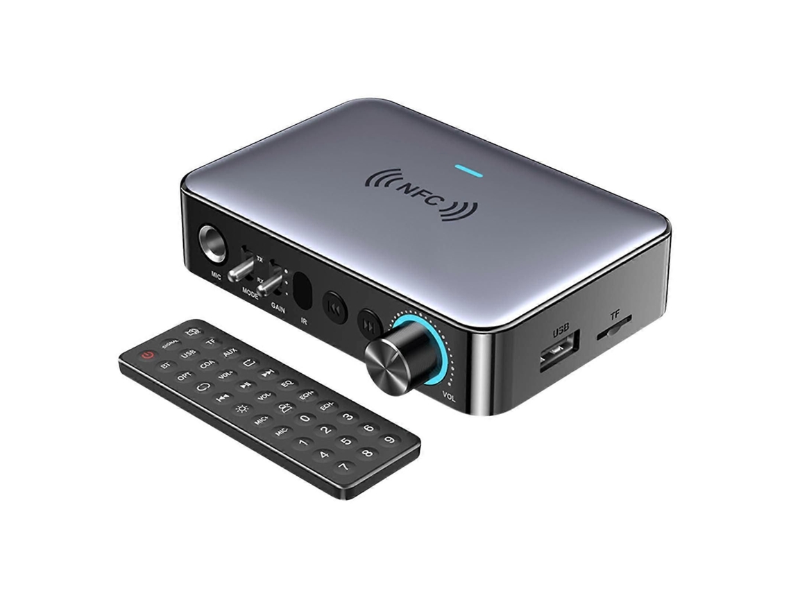 Transmisor y receptor Bluetooth de fibra óptica Paveos, digital para micrófono y altavoces GOKOCO