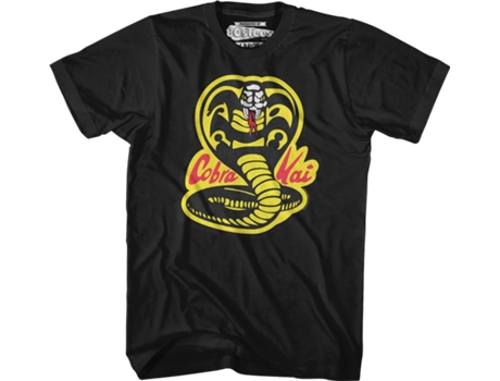 Camiseta Unisexo DEEPSTONE Classic Logo Cobra Kai Negro (XL)