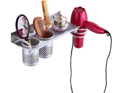 Soporte para secador de pelo, plancha de baño, soporte de pared para el cabello con organizador de cables, S GOKOCO