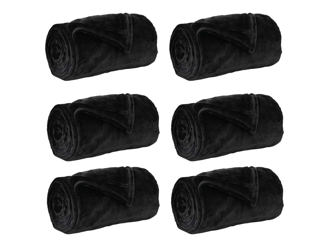 Mantitas De Sofá 6 Uds Negro 220 X 240 Cm Lana
