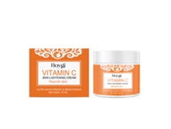 Crema iluminadora con vitamina C para una piel radiante.