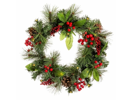 Corona de Navidad PVC Multicolor Metal 40 x 40 x 10 cm