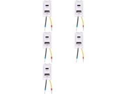 Módulos De Alimentación Usb Tipo C De Doble Puerto, Enchufe De 220 V, Carga De 5,2 A Y 1 A.