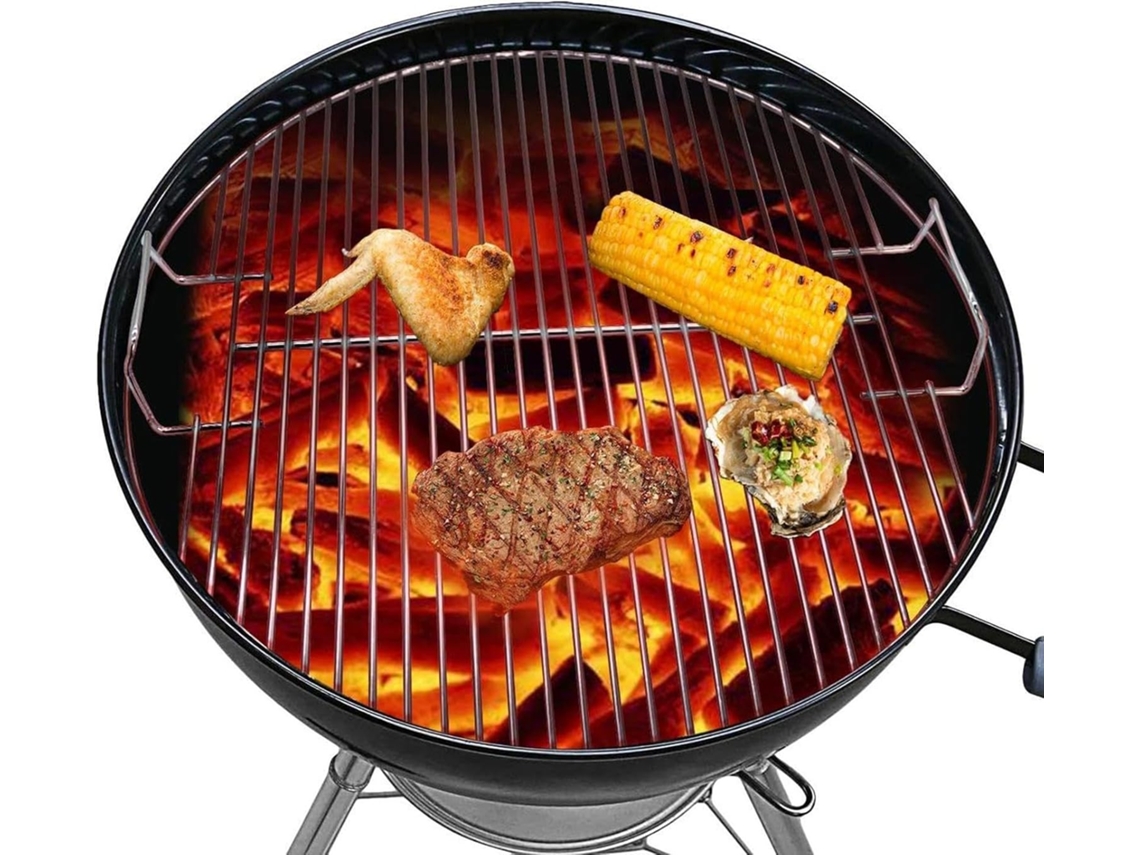 Parrilla De Cocción, Parrilla De Barbacoa De Metal, Redonda De Acero Inoxidable, Versátil Para Asar,