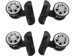4 Pares De Ruedas Universales Silenciosas De Goma Para Maletas Con Ruedas Giratorias