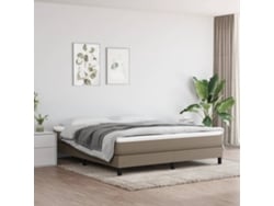 Cama Sin Colchón Tela Gris Taupe 180x200 Cm