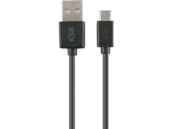 Cable KSIX BXCUSB01W (USB - Micro-USB - 1 m - Negro)
