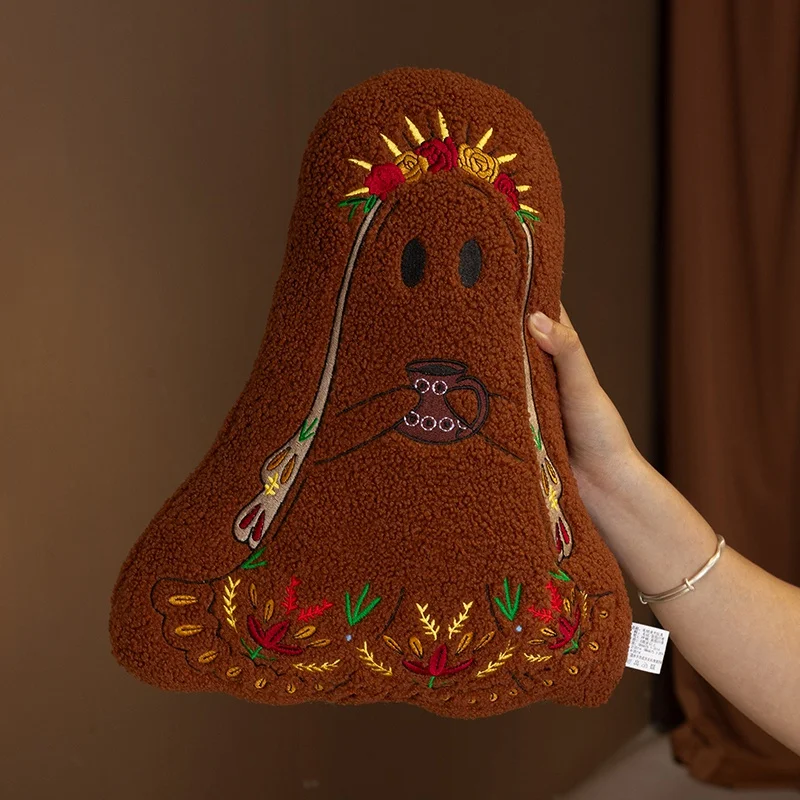 (corona Marrón, 38 Cm) Almohada/cojín Realista De Fantasma De Halloween Para Adultos