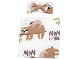 Manta Y Diadema Para Bebé Con Estampado De Dibujos Animados