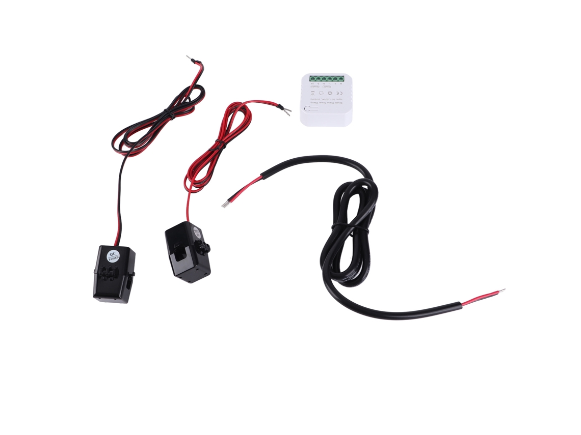 Medidor de energia WiFi com clamp monitor consumo elétrico Tuya 90-250VAC