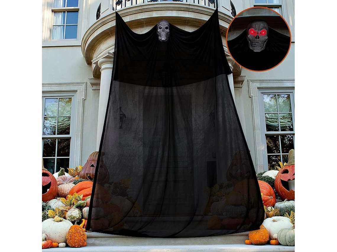 Decoración Colgante De Fantasma Para Halloween Con Ojos Led (baterías No Incluidas)