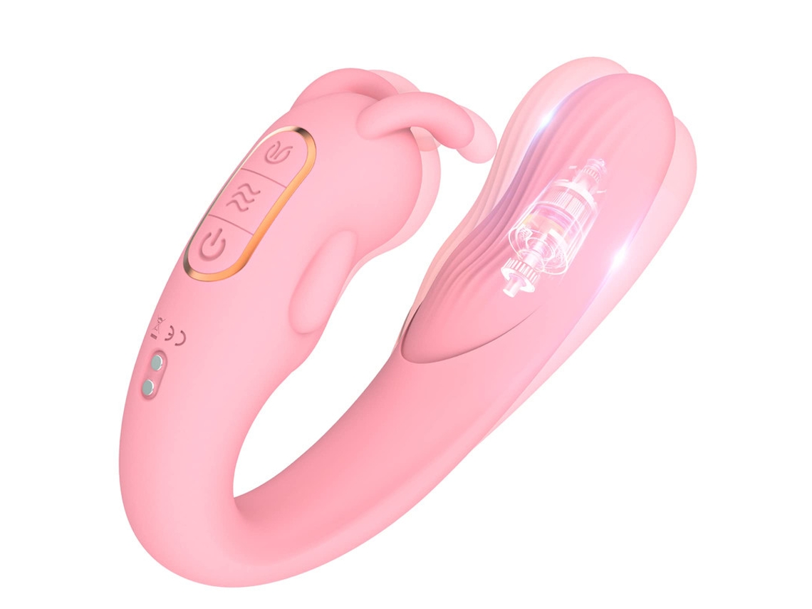 Vibrador Impermeable De Doble Motor Con 10 Potentes Vibraciones Para Mujer (rosa)