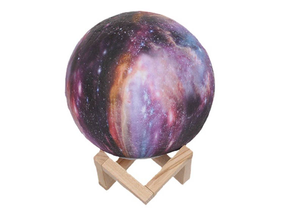 Luz Nocturna Luna Galaxia - Control Remoto Táctil 16 Colores 13Cm JEIIBRZUI