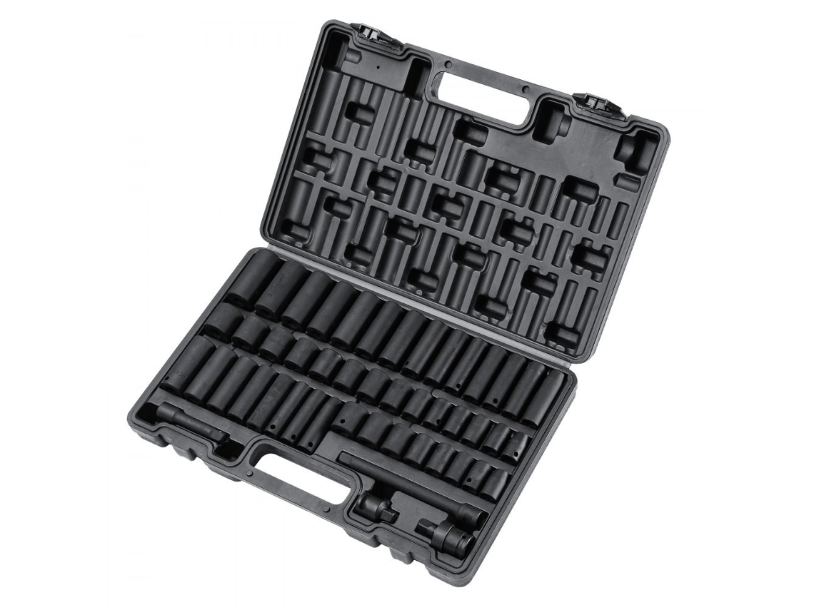 Kit De Dados De Impacto 3/8\" 44 Piezas Métricas Y Sae Tekmaquinas