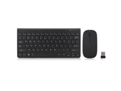 Combo Inalámbrico De Teclado Y Ratón 2.4g, Diseño Ergonómico, Teclas Silenciosas, 78 Teclas, Negro.