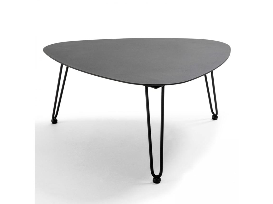 Mesa de centro triangular de metal
