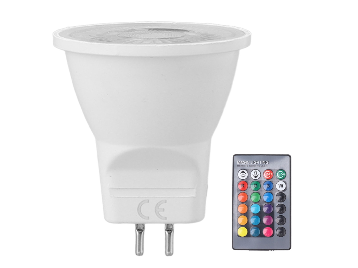 Bombillas LED MR11 GU4 AC/DC RGBW de 180 lm con base de pines CHABERLU