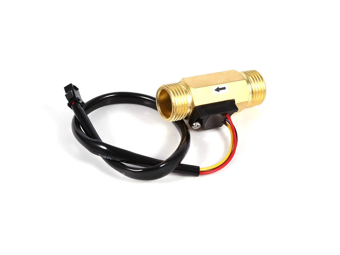 Sensor De Flujo De Agua De Efecto Hall G1/2 De Cobre De 1-30 L/min Para Medición Y Control.