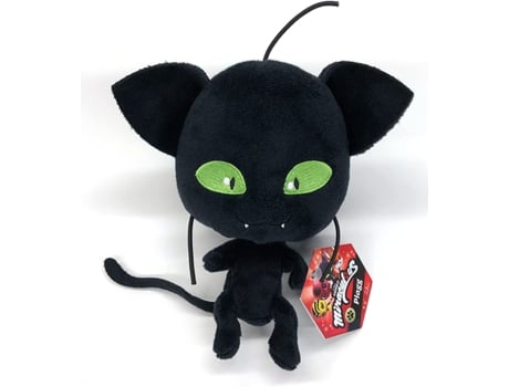 Peluche BANDAI ladybug kwami cat noir15cm (Tam.: 15 cm)