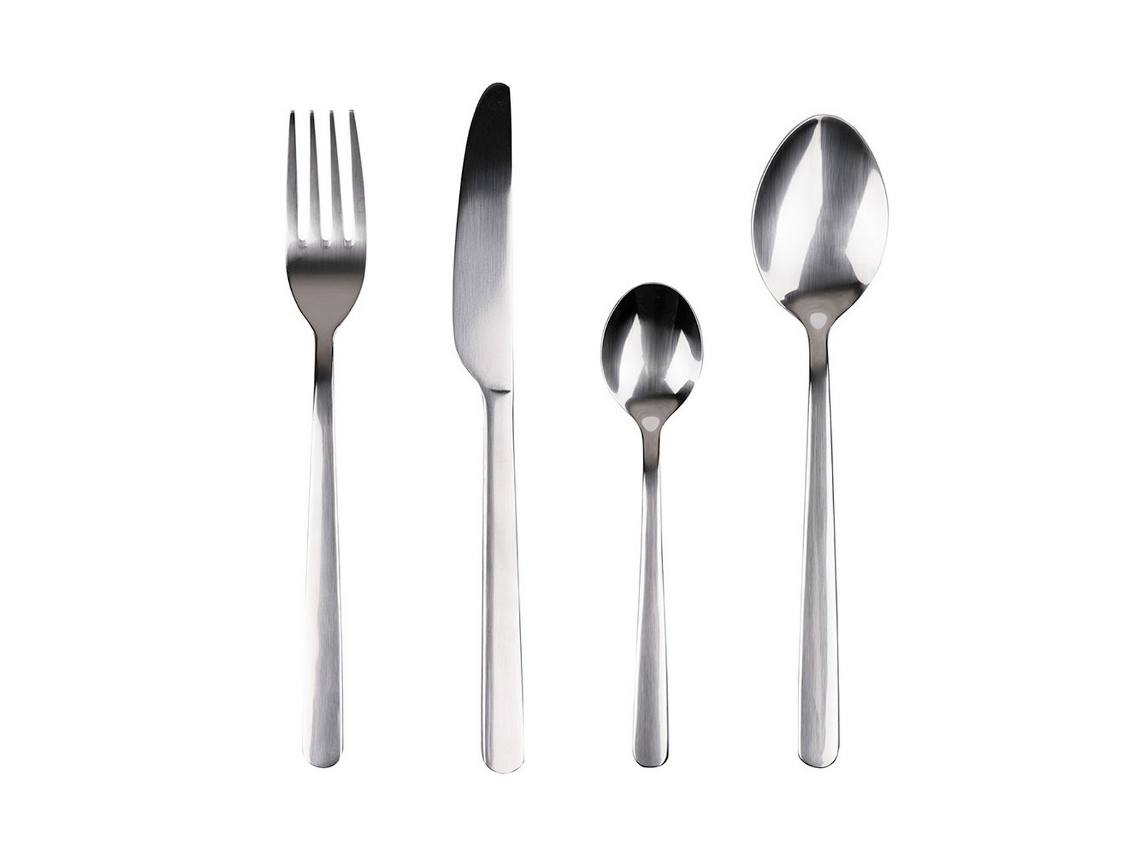 Cubertería San Ignacio Earth Brillo Reciclado Acero Inoxidable (24 Piezas)