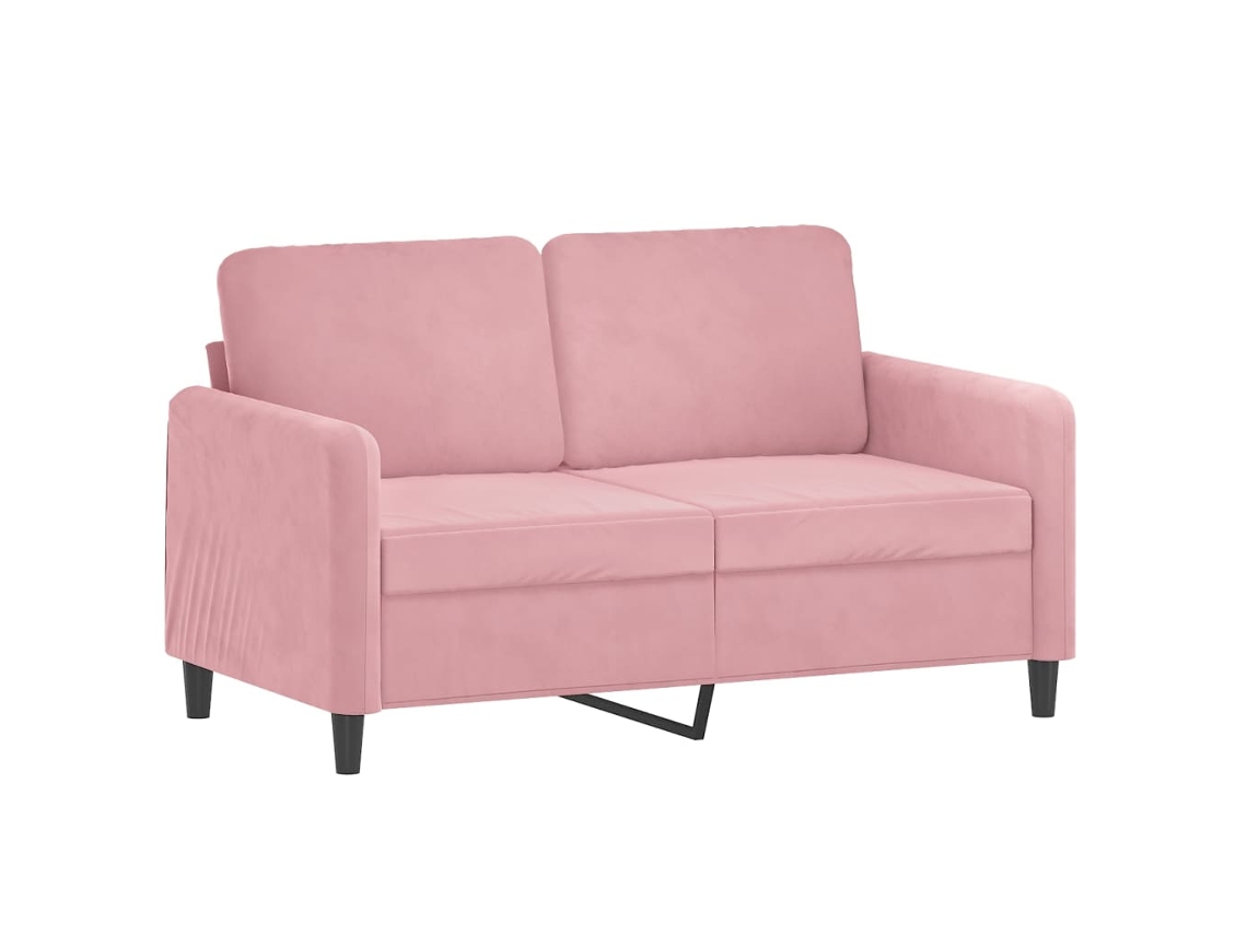 Juego De Sofás 2 Piezas Terciopelo Rosa