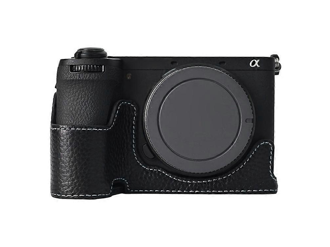 Funda protectora inferior de piel de vaca auténtica compatible con la cámara Sony A6700 Facpoet