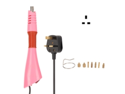 Aplicador De Adhesivo Termofusible Rosa Con Termostato, Portátil, Compacto, 7 Puntas, Para Bricolaje, 110-220 V