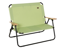 Silla de camping doble con 2 asientos, portátil, con portavasos para picnics al aire libre y senderismo, carga máxima de 160 kg.