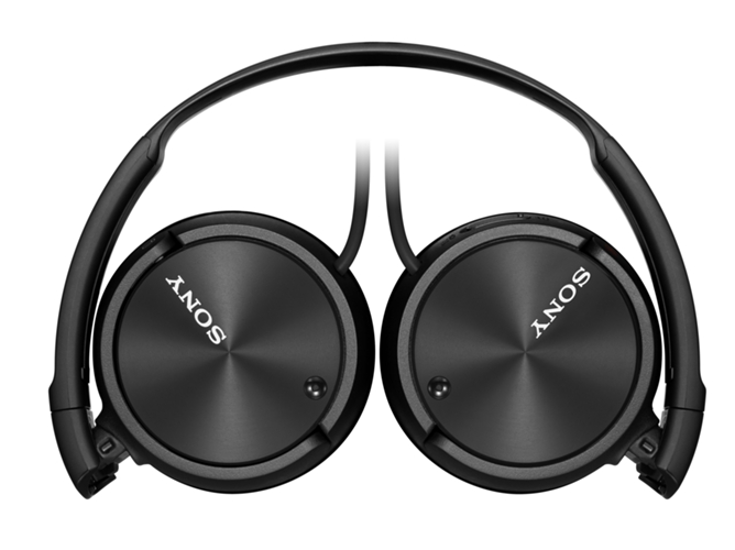 Auricular Sony Mdrzx110 negro con cable mdrzx110na ear noise cancelling mdrzx110nab.ce7 plegable de ruido autonomía 80 horas incorporado control remoto para smartphones diadema