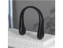 Ventilador de cuello portátil recargable (sin marca) con tres velocidades, silencioso.