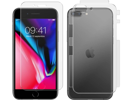 Protector iPhone 7 Plus « 8 Plus AVIZAR Flexible y Antibacterias Transparente