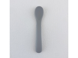 (gris) Cuchara De Silicona Para Bebé Con Mango Largo, Sin Bpa, Diseño De Cuchara Para Alimentación De Bebés.