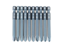 Juego De 10 Puntas De Destornillador Magnéticas En Forma De Y, Acero S2, 1/4 De Pulgada, 65 Mm