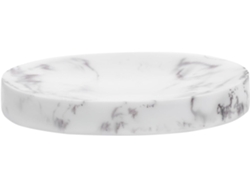 Jabonera Y Mueble De Almacenamiento De Resina Maciza Con Estampado De Mármol Blanco, Diseño Con Drenaje, Estilo Nórdico.