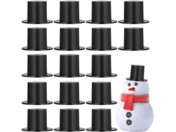 Lote De 50 Mini Sombreros De Copa Decorativos De Plástico Con Diseño De Muñeco De Nieve.