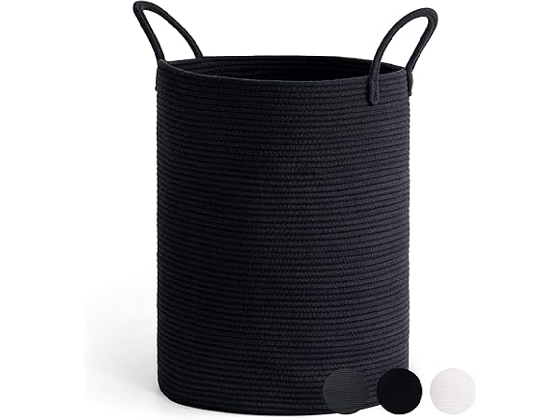 Cesto De Ropa Grande De Ratán Con Asa, Para Guardar Toallas En El Baño O La Sala De Estar, 38 X 50 Cm, Lavado Eficiente, Uso Doméstico, Uso