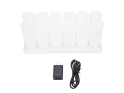 Vela Electrónica Led Recargable Sin Llama Para Decoraciones De Cumpleaños Y Bodas.