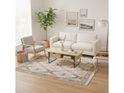 Rugura Alfombra De Salón Duna Tierra - Moderna Resistente Decorativa Fácil Limpieza Pelo Corto Suave - 120x160 Cm