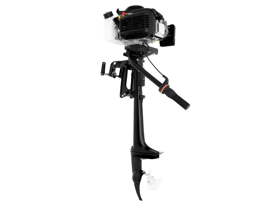 Motor fueraborda de 4 hp, diseño liviano, sistema de enfriamiento de aire comprimido, OEM negro