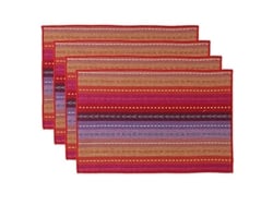 2026-35240-mantel De Mesa De Algodón Tejido Antideslizante Aislante De Calor Lavable Rojo 18x12pulgadas