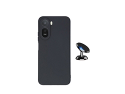 Kit Suporte Magnético Capa Silicone Líquido Phonecare Para Xiaomi Redmi A7 Pro - Preto