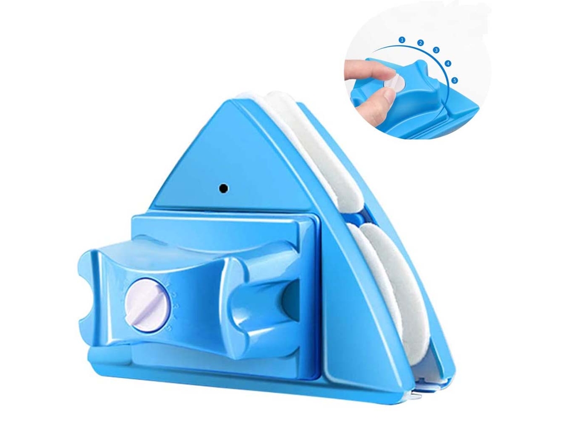 Limpiacristales Magnético Ajustable De Doble Cara Azul JEIIBRZUI