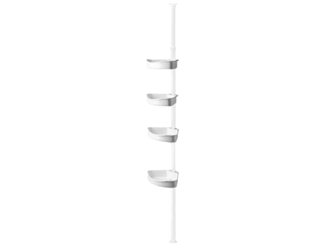 Estanteria Baño con 4 Baldas Sin Taladro Telescopica Esquinera Metálica TIENDA EURASIA