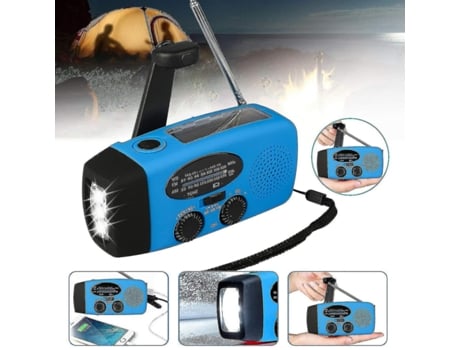 Radio Solar Emergency Fm Weather Linterna Power Bank