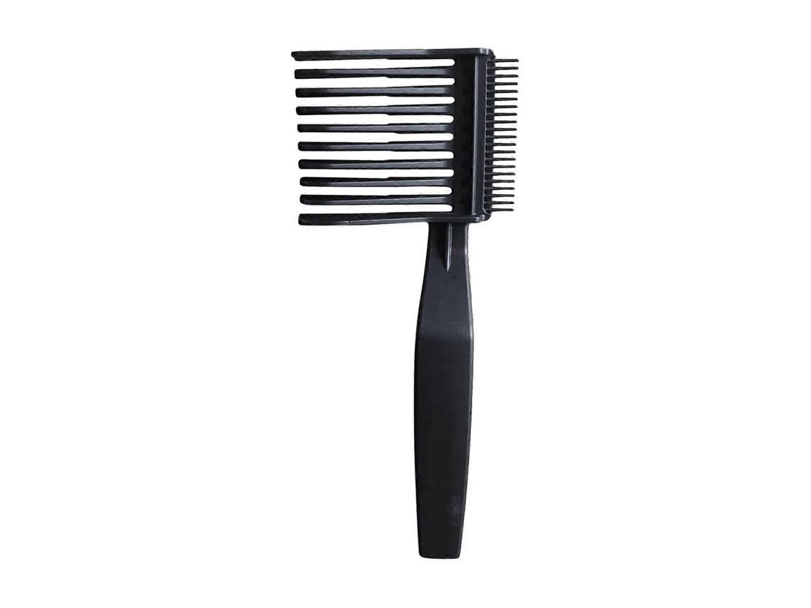 Peine para corte de pelo degradado para hombre con mango largo, ideal para peluqueros y profesionales. Accesorio para el cabello negro.