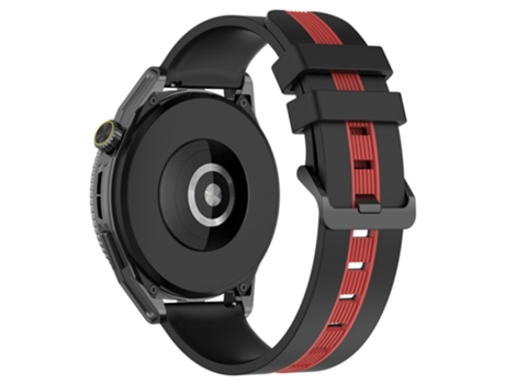 Correa de Silicona ancho 20mm bicolor para Huawei Watch GT 3 42mm/Watch GT - negro/rojo